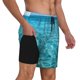 thumbnail image 2 of Balery Crystal Clear Ocean Waves Bañador para hombre, shorts de playa de secado rápido con entrepierna y forro de compresión-Medium, 2 of 6