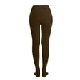 thumbnail image 3 of EMEM Apparel Girls' Kids Childerns Solid Colored Opaque Dance Ballet Costume Microfiber Footed Tights Stockings Fashion Brown 10-14, 3 of 5