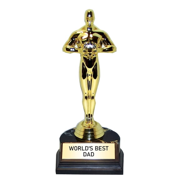World's Best Dad Trophy, Plastic, 7in