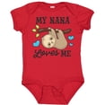 thumbnail image 3 of Inktastic My Nana Loves Me with Sloth and Hearts Boys or Girls Baby Bodysuit, 3 of 5