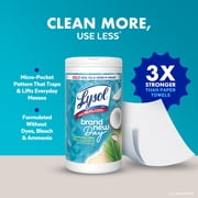Lysol Disinfecting Wipes, All Purpose Cleaner, Multi Surface Antibacterial Cleaning Wipes, Cleaning Supplies, Coconut & Sea Minerals Scent, 80 Count