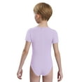 thumbnail image 2 of TTAO Special Needs Adaptive Clothing for Kids Boys Girls Short Sleeve Zip Back Jumpsuit Anti-strip Romper with Tube Access Lavender 16, 2 of 7