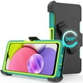 thumbnail image 4 of NIFFPD Samsung Galaxy A03S Case with Belt-Clip Holster, Heavy Duty Drop Protection Shockproof Cover with screen protector Green&Yellow, 4 of 6