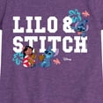 thumbnail image 3 of Lilo & Stitch - Collegiate Flowers - Youth Girls Fitted Short Sleeve T-Shirt, 3 of 5