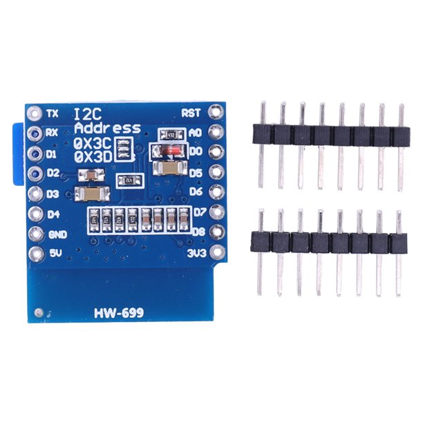 Módulo Pantalla OLED 0.66IN 3.3V IIC/I2C 64x48 Píxeles para D1 MINI