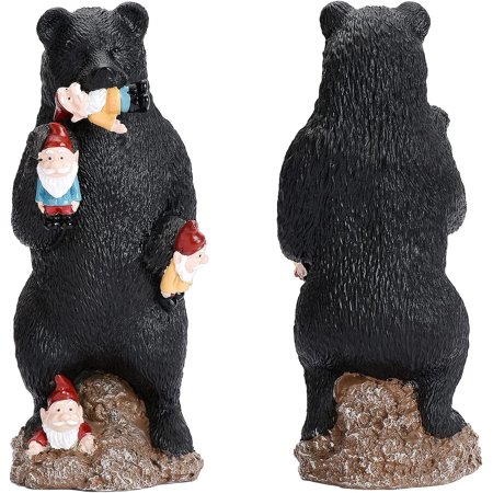 QUETO Garden Decorations Animals Outdoor Garden Ornaments 20cm Black