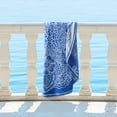 thumbnail image 4 of Indie Cotton Round Beach Towel by Blue Nile Mills , Teal, 4 of 6
