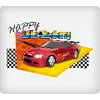 Birthday Race Car Edible Icing Image (1/4 Sheet), Easy to use! Just peel backing and lay on top of cake on your icing. By Whimsical Practicality