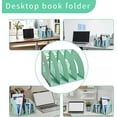thumbnail image 6 of SAYEEC 1-Pack Green 4-Compartment Standing Desktop File Organizer, Magazine Rack for Office & Home, 6 of 8