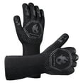 thumbnail image 3 of hamitor 1 par de guantes de horno resistentes al calor hasta 800 ℃, guantes protectores de silicona para barbacoa y parrilla (negros), 3 of 8
