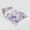thumbnail image 2 of Ambesonne Floral Bedding Set 4 Pcs, Foliage Leaves Purple, Queen, Lavender Lilac Beige, 2 of 2