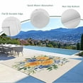 thumbnail image 4 of Fsddascl Yellow Blue Floral Outdoor Rug for Patio/Deck/Porch, Non-Slip Large Area Rug 6 x 9 Ft, Eucalyptus Leaves Botanical Indoor Outdoor Rugs Washable Area Rugs, Reversible Camping Rug Carpet, 4 of 5