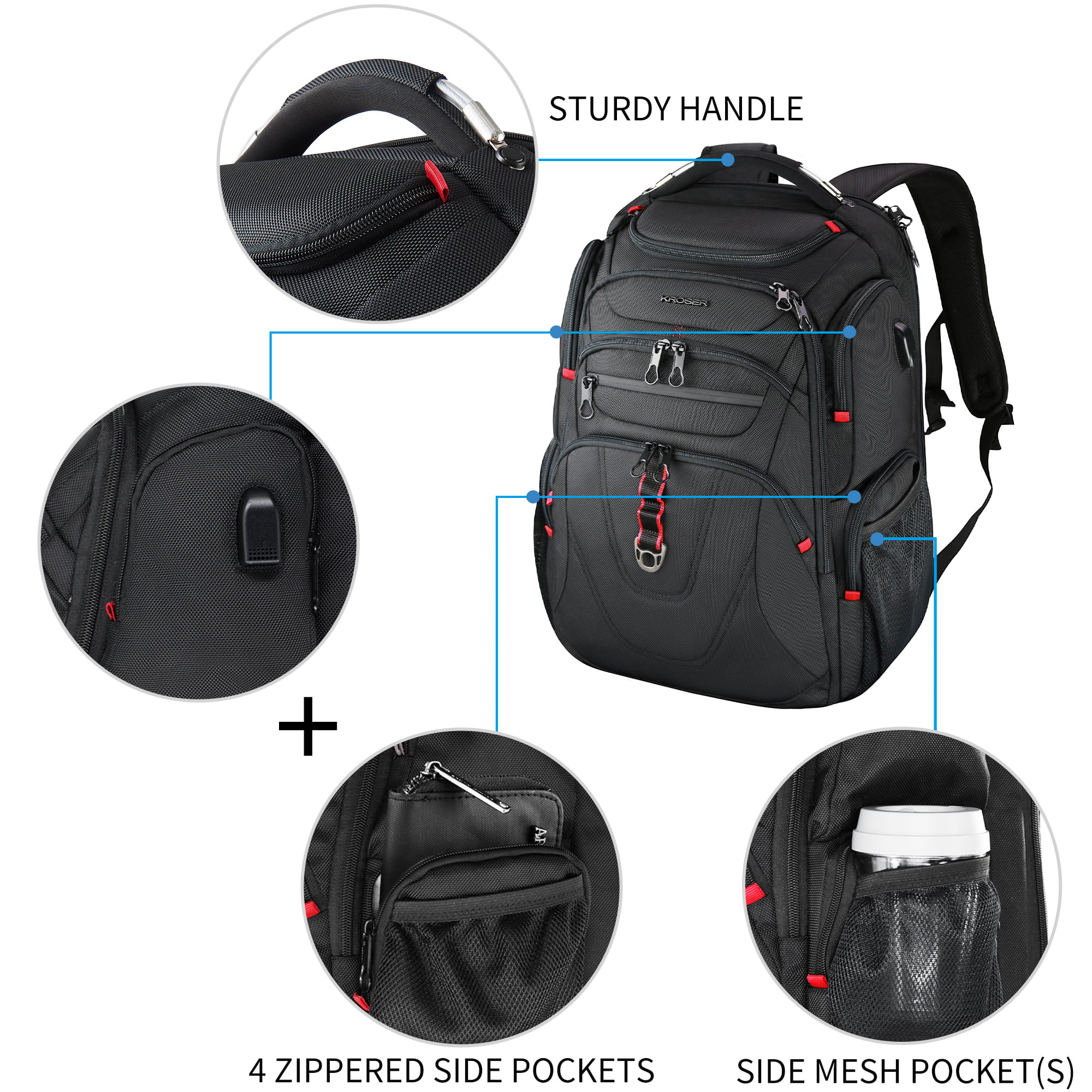 KROSER™ 17.3 Inch Travel Business Computer Bag