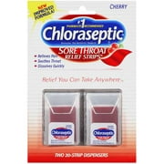 Prestige Brands Chloraseptic Sore Throat Relief Strips, 2 ea