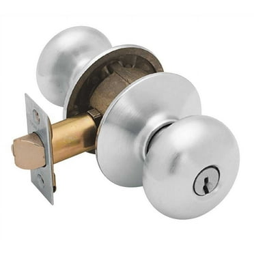 Schlage F51 PLY 619 KDC PLYMOUTH ENTRY LOCKSET F51 SATIN NICKEL