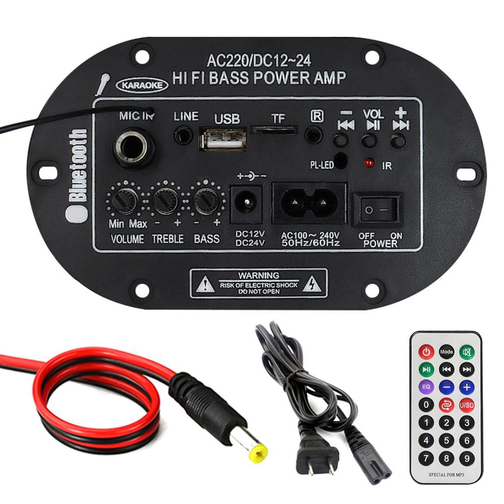 Car Truck Bluetooth Subwoofer Hi-Fi Power Amplifier Board Universal 12V/24V 30W 
