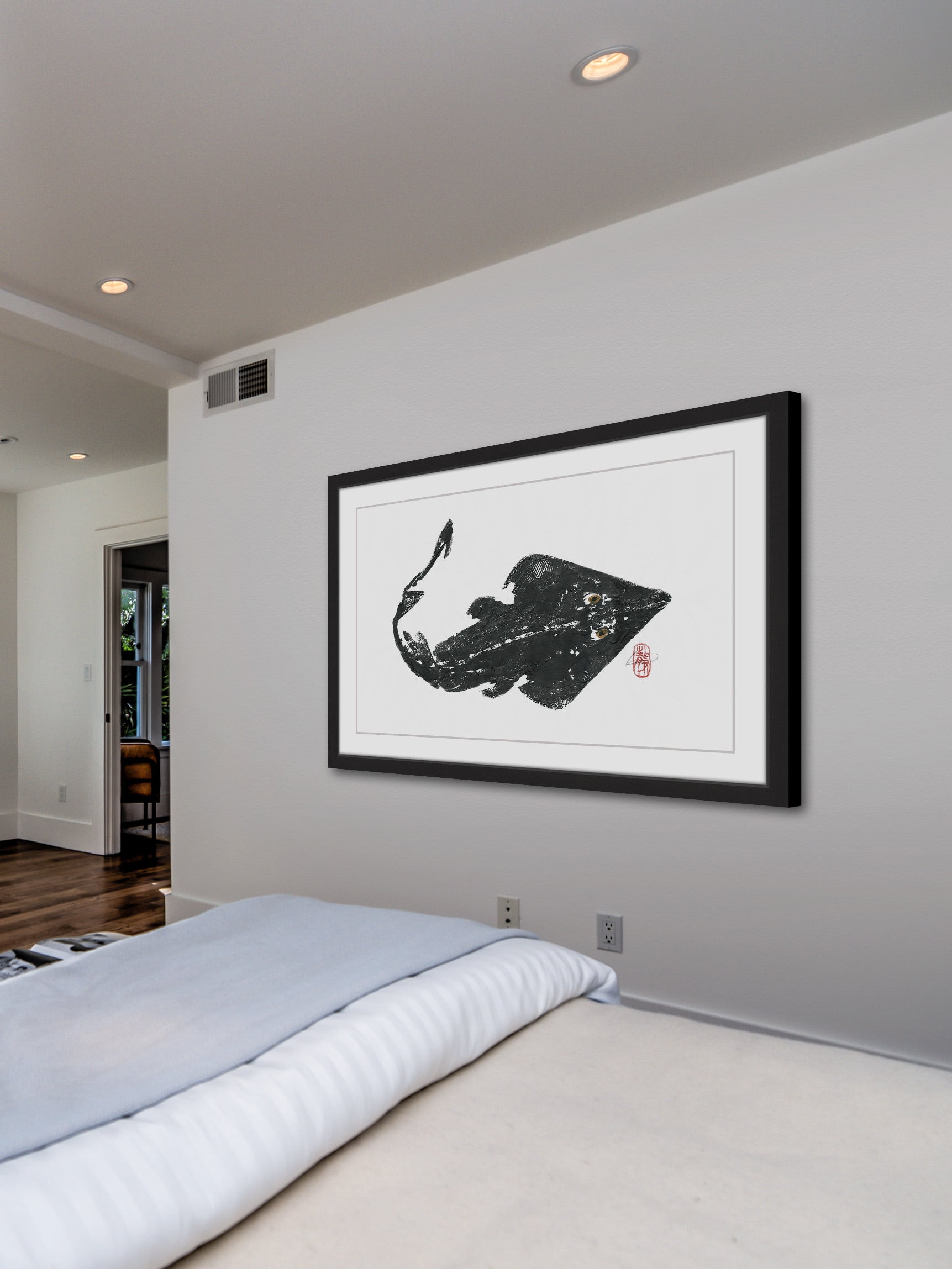 "Violin Fish" Framed Painting Print