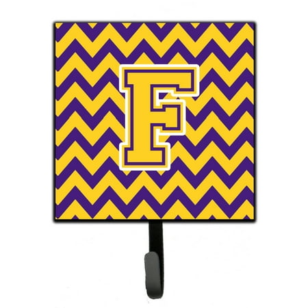 

Carolines Treasures CJ1041-FSH4 Letter F Chevron Purple and Gold Leash or Key Holder 7Hx4.25W multicolor