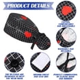 thumbnail image 3 of Gorros de lactancia Scrub Caps Honoson para mujer con botones, 6 unidades, 3 of 6