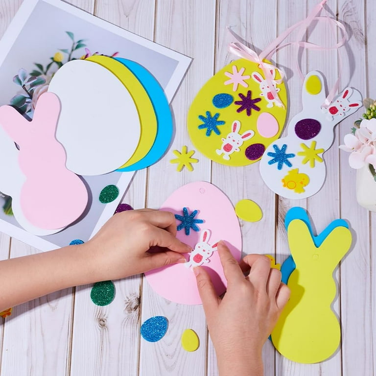 Craft Stickers 500-Piece Easter Bunny Stickers - Colorful Laser-Cut ...