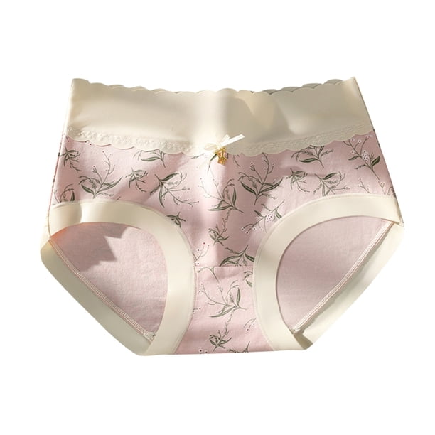 Gibobby Pantaletas para mujer Pantalones cortos de triángulo sin costuras cómodos con ventilación de algodón de cintura media para mujer(Rosa,G)