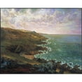 thumbnail image 2 of Jean-François Millet 18x15 Black Ornate Wood Framed Double Matted Museum Art Print Titled - The Cliffs of Greville (The Cliffs of Greville) (Between 1871 and 1872), 2 of 5