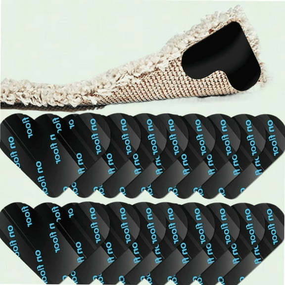 16Pack Rug Gripper Rug Tape, Carpet Tape for Area Rugs Over Carpet Rug Pads Non-Slip Double Sided Corner Side Gripper for Hardwood Floors and Tiles