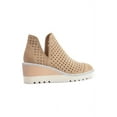 thumbnail image 3 of Cecelia New York Georgie Warm Sand Nude Wedge Cut Out Perf Ankle Boot  Bootie (Beige, 8), 3 of 4