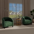 thumbnail image 5 of Goldensoil Accent Chair Armchair, with Velvet Padded Seat & Sturdy Legs, 28 x 26 x 29", Dark Green, 5 of 9