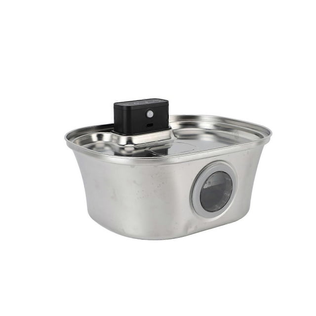 Wireless Cat Water Fountain, Automatic Stainless Steel 3.2L Large Capacity with Long Battery Life, EU Plug