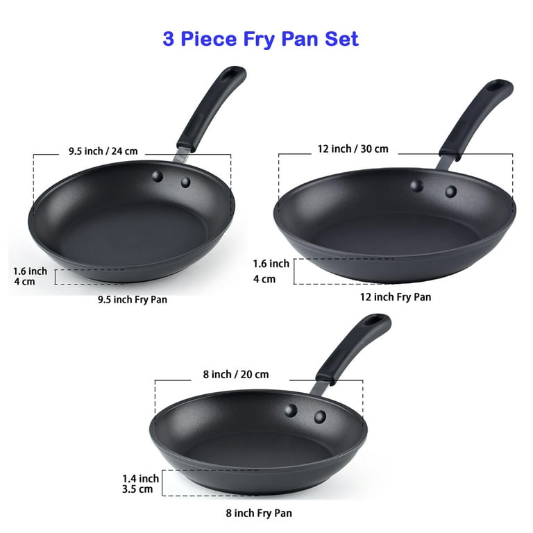 Cook N Home 12 inch Nonstick Saute Fry Pan Professional Hard Anodized Frying  Pan with Lid, 12 inch - Food 4 Less