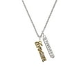 thumbnail image 2 of Delight Jewelry Goldtone Crystal Script ''Dream'' Silvertone Forever Bar Charm Necklace, 23", 2 of 4