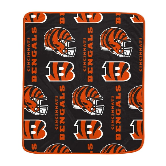 Pegasus Cincinnati Bengals 50" x 60" Homefield Stacked Logos Ultra Soft Blanket