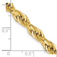 thumbnail image 4 of Auriga Fine Jewelry 14K Yellow Gold 5.4 mm Semi Solid Rope Chain Necklace for Men 26", 4 of 7