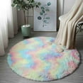 thumbnail image 2 of Circle Round Shaggy Rug Living Room Bedroom Carpet Floor Fluffy Mat Anti-Skid, 2 of 5