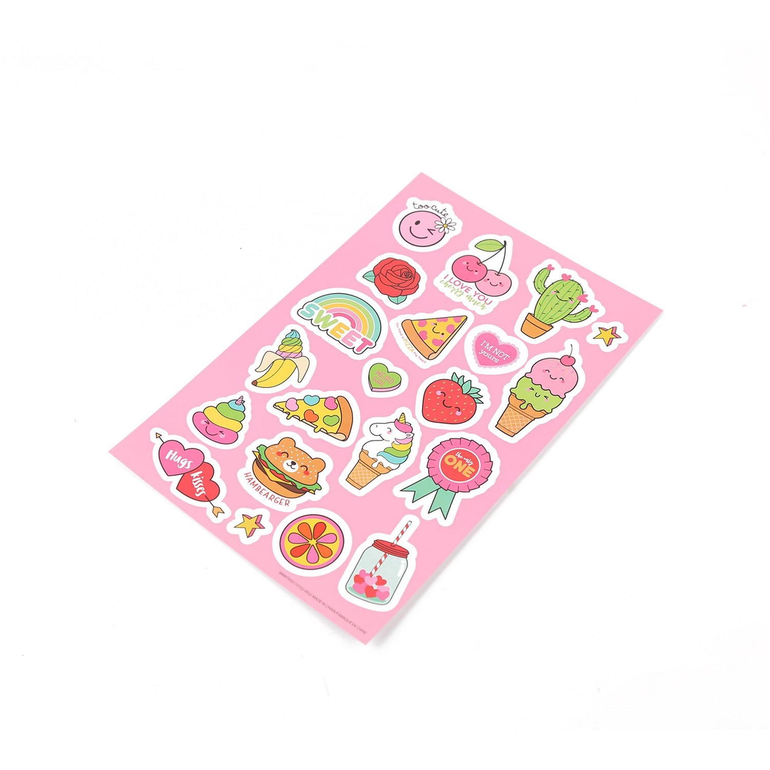 STICKERS-LIGHT PINK, 4 sheets as a set