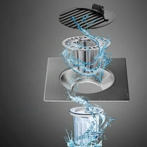 Hair Catcher Bathroom Sink Stopper Strainer | Removable Stainless Steel Filter Basket | Upward Facing Plug | Clog | Easy Clean | Universal Fit | 1 Set