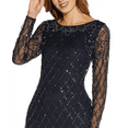 thumbnail image 2 of Adrianna Papell Womens Beaded Short Dress 2 Midnight, 2 of 4