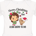 thumbnail image 4 of Inktastic Merry Christmas to me, a Big Sister to be Girls Long Sleeve Baby Bodysuit, 4 of 5