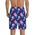thumbnail image 4 of Lsque Skull starry sky flower leaf Mens Sleep Pajama Shorts,Short Pajama Pants, Cotton Ultra-Soft Knit-Medium, 4 of 9