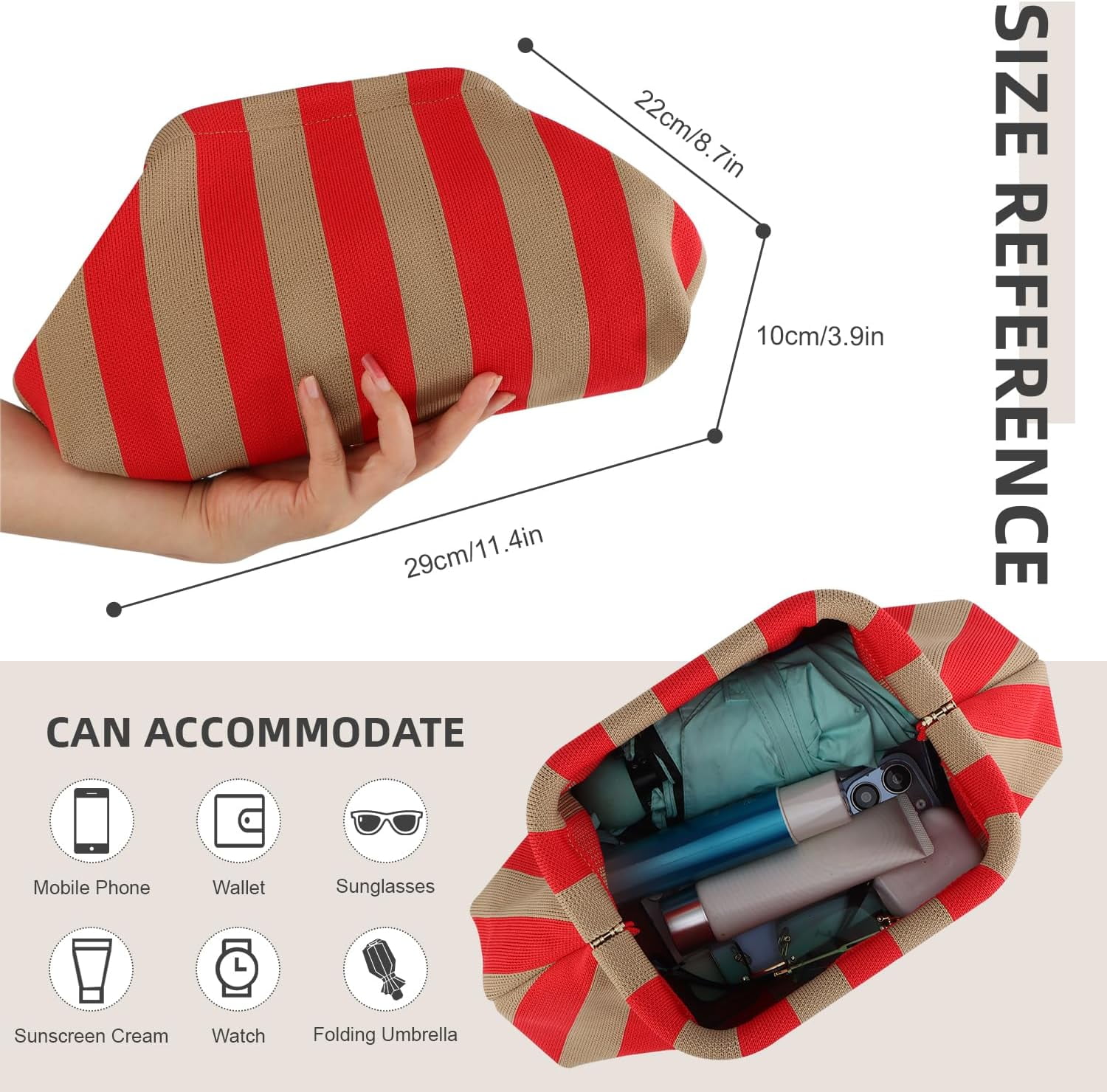 Woven Clutch Purses for Women Casual Crochet Dumpling Handbags Small Cloud Purse Summer Beach Bag