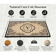 thumbnail image 5 of A1HC Natural Coir Monogrammed Floral Door Mat, 36"x72", Durable Anti-Shed Outdoor Door Mat, Heavy-Duty, Low-Profile, Easy to Clean, 5 of 7