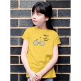 thumbnail image 2 of Wherever You Go Daisy Bicycle T-Shirt Juniors -Image by Shutterstock,  x-Large, 2 of 4