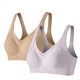thumbnail image 1 of Mujeres Color Sólido Cuatro Filas Ajustable Inalámbrico Sujetador Levantamiento Reunión Diseño Plegable Comodidad Uso Diario, Ropa Interior Y Sujetadores de las Mujeres, 1 of 5