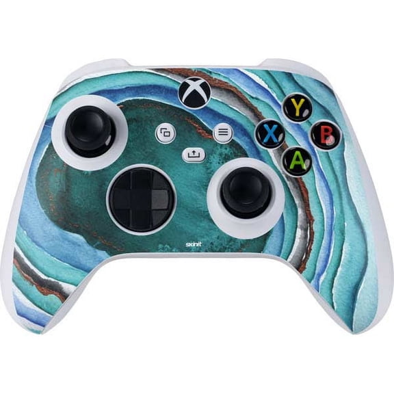 Skinit Turquoise Watercolor Geode Xbox Series S Controller Skin