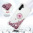 thumbnail image 4 of Phone Case for Samsung Galaxy A14 5G,Shockproof Clear Quicksand Glitter Flowing Liquid with Bling Diamond Ring Stand,Cute Women Girls Case for Galaxy A14 4G/5G 6.6'' LS-Rose Gold, 4 of 14