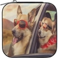 thumbnail image 2 of GZHJMY Two Driving Dog Jewelry Box for Teens Girls Women Birthday Christmas Gift, Portable PU Leather Jewelry Storage Box Mini Travel Jewelry Case for Necklace Bracelet Earrings Rings, 2 of 7