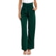 thumbnail image 1 of Pantalones Palazzo de Pierna para Mujer, con Cinturón, Cintura Alta, Informales, Holgados, Largos y con Bolsillos. Verde Oscuro L, 1 of 9