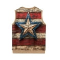 thumbnail image 5 of Men's Patriotic Star-Patterned Sleeveless Sweater Vest Red White And Blue Knit V-Neck Tank Top, 5 of 5