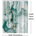 thumbnail image 6 of Abstract Marble Shower Curtain, Turquosie Marble Pattern Shower Curtain for Bathroom Décor, Luxury Modern Waterproof Bath Accessories with 12 Metal Hooks, 72 x 72, 6 of 6